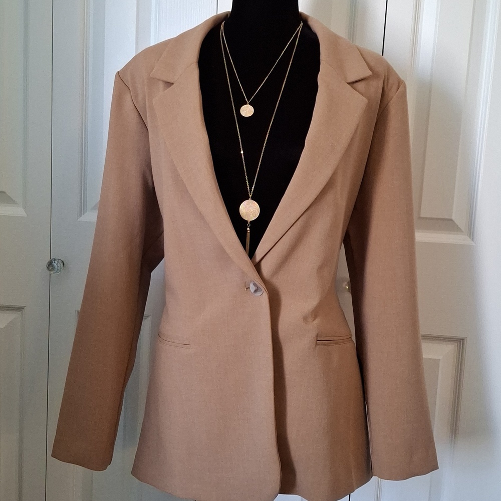 Maurices Camel/Tan Single-Button Blazer
